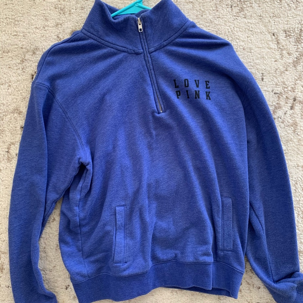 PINK VS quarter zip pullover